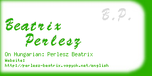 beatrix perlesz business card